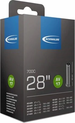 Schwalbe Binnenband - AV17 - 28 Inch X 1.10 - 1.75 - Auto Ventiel - 40mm -Fietswereld Verkoop 735x1200 2