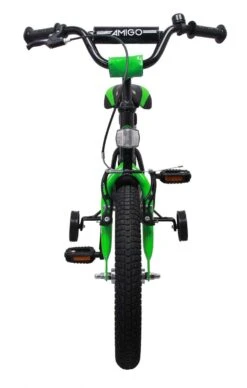 Amigo BMX Fun Jongensfiets - Kinderfiets 16 Inch - Zwart/Groen -Fietswereld Verkoop 763x1200
