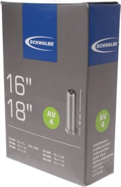 Schwalbe Binnenband - AV4 - 16 Inch X 1 3/8 - 18 X 1.35 - Auto Ventiel - 40mm -Fietswereld Verkoop 773x1200