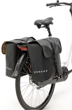 New Looxs Odense Dubbele Fietstas MIK - 39 Liter - Groen -Fietswereld Verkoop 786x1200 1