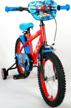 Marvel Spider-Man Kinderfiets - Jongens - 16 Inch - Blauw/Rood -Fietswereld Verkoop 797x1200