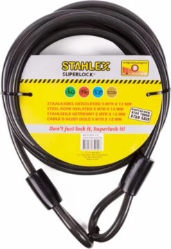 Stahlex Dikke 5 Meter Staalkabel Met Lussen Bootslot Ø12mm 950g Ook Voor Tuinmeubelen Of Terrasstoelen -Fietswereld Verkoop 826x1200
