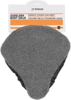 Benson Universele Fiets Zadeldek - Imitatie Schapenvacht - Bont - Grijs -Fietswereld Verkoop 847x1200 4