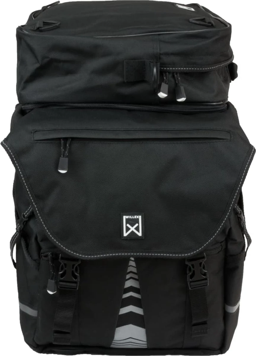 Willex Bagagetas XL 1200 - Dubbele Fietstas - 65 Liter - Zwart 5 Willex Bagagetas XL 1200 - Dubbele Fietstas - 65 Liter - Zwart - Afbeelding 3