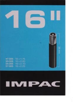 Impac Binnenband 16 X 1.75/2.125 (47/57-305) Av 35mm -Fietswereld Verkoop 869x1200