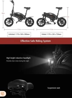 Matrix E Bike - Kugoo B2 Pro - Elektrische Opvouwbare Fiets/step 14 Inch 400W - Met Trappers - Snelheid Max. 45 Km/u -Fietswereld Verkoop 878x1200