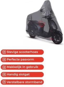 CUHOC Scooterhoes Voor De Sym Fiddle 2 & 3 (Met Hoog Windscherm) Stofvrij / Ademend / Waterdicht Redlabel -Fietswereld Verkoop 881x1200