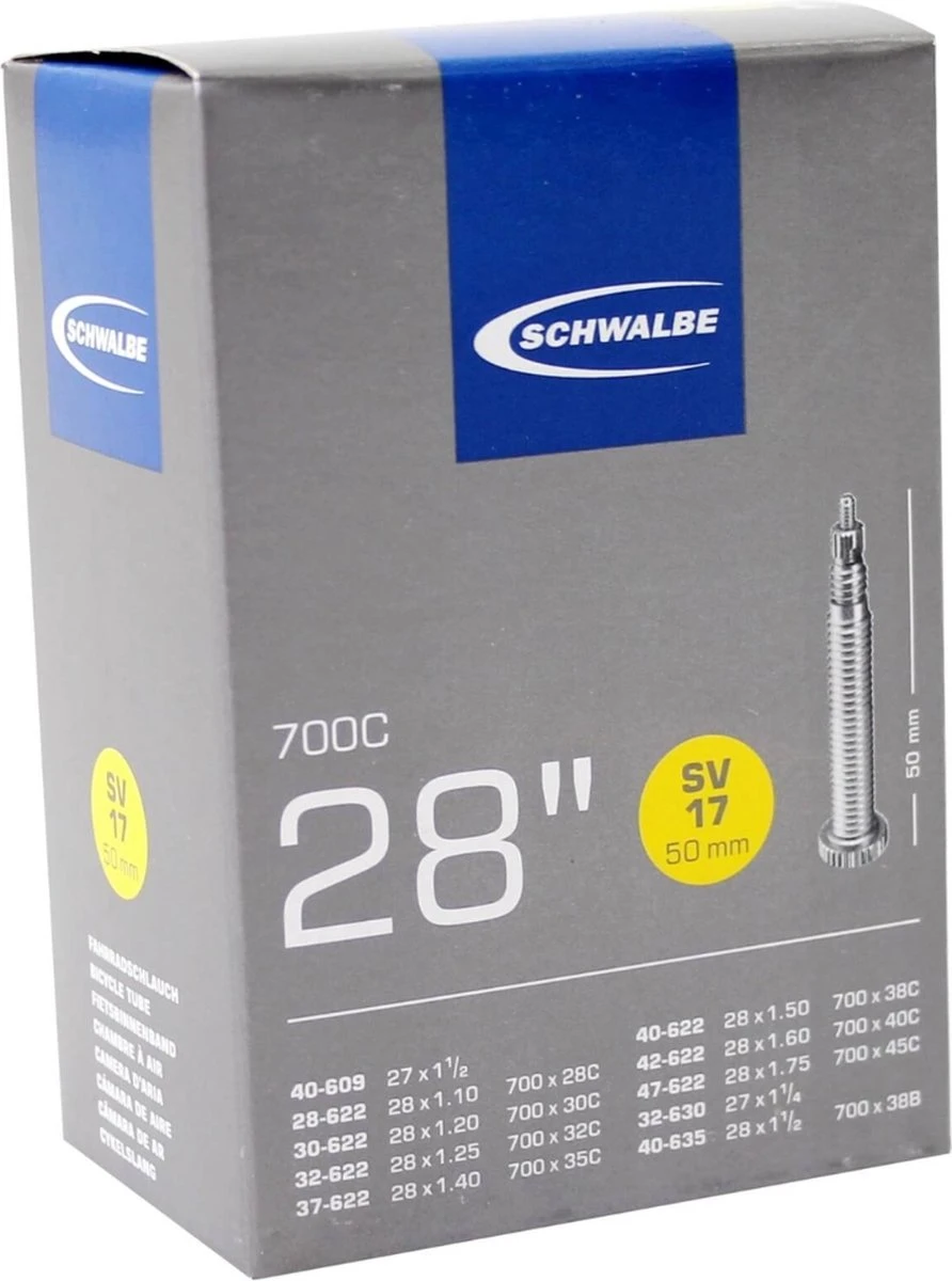 Schwalbe Binnenband - SV17 - 28 Inch X 1.10 - 1.75 - Frans Ventiel - 50mm 3 Schwalbe Binnenband - SV17 - 28 Inch X 1.10 - 1.75 - Frans Ventiel - 50mm
