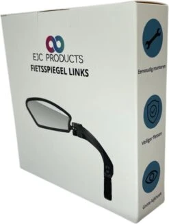 Fietsspiegel - Fietsspiegel Ebike - Links - Achteruitkijkspiegel - Fietsspiegel Op Stuur - Fiets Spiegel - Verstelbaar - Zwart - Stuurbevestiging - EJC Products -Fietswereld Verkoop 906x1200 1