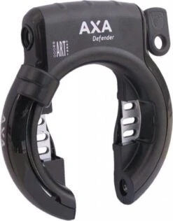 Ringslot Axa Defender Zwart + Ringslot Bevestigingsset Flexmount -Fietswereld Verkoop 938x1200