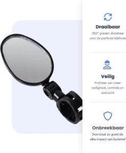 Merkloos Fietsspiegel - Set Van 2 - EBike Fiets Spiegel - Verstelbaar - Achteruitkijkspiegel Fiets - Links En Rechts - Extra Voordelig -Fietswereld Verkoop 994x1200 3